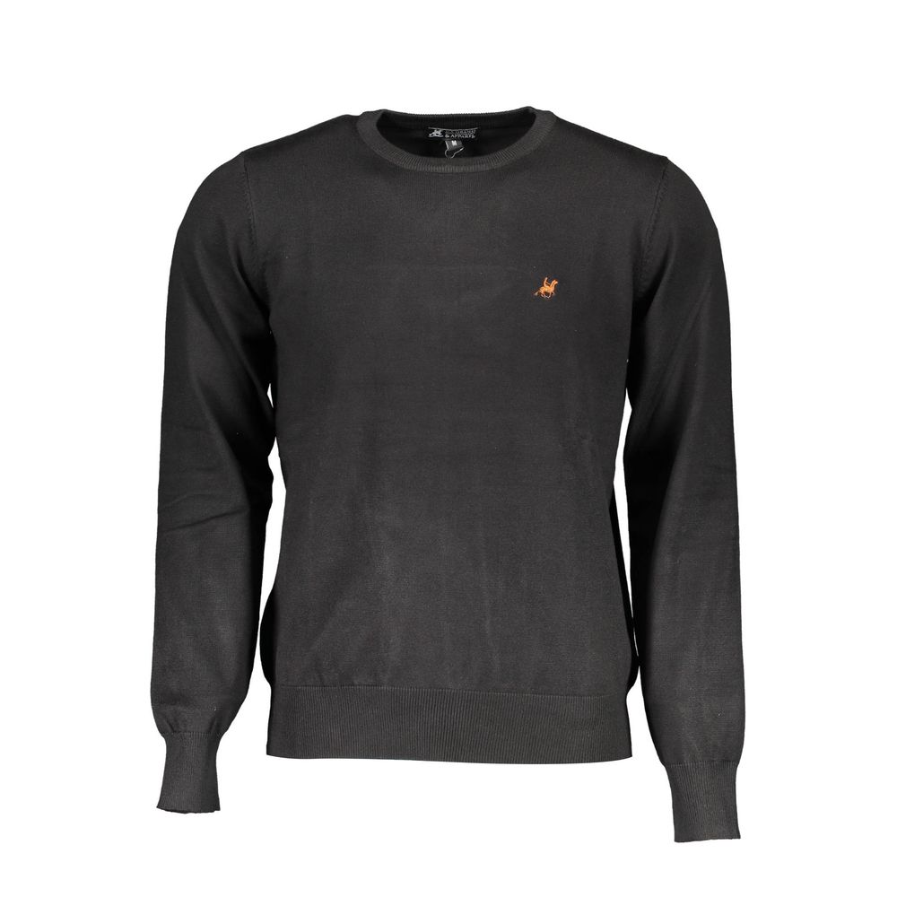 Sweatshirt by U.S. Grand Polo for men in nylon & viscose black features an enviable silhouette, showcasing a premium and refined crew neckline for a truly enviable finish.