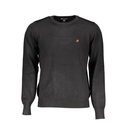 Sweatshirt by U.S. Grand Polo for men in nylon & viscose black features an enviable silhouette, showcasing a premium and refined crew neckline for a truly enviable finish.