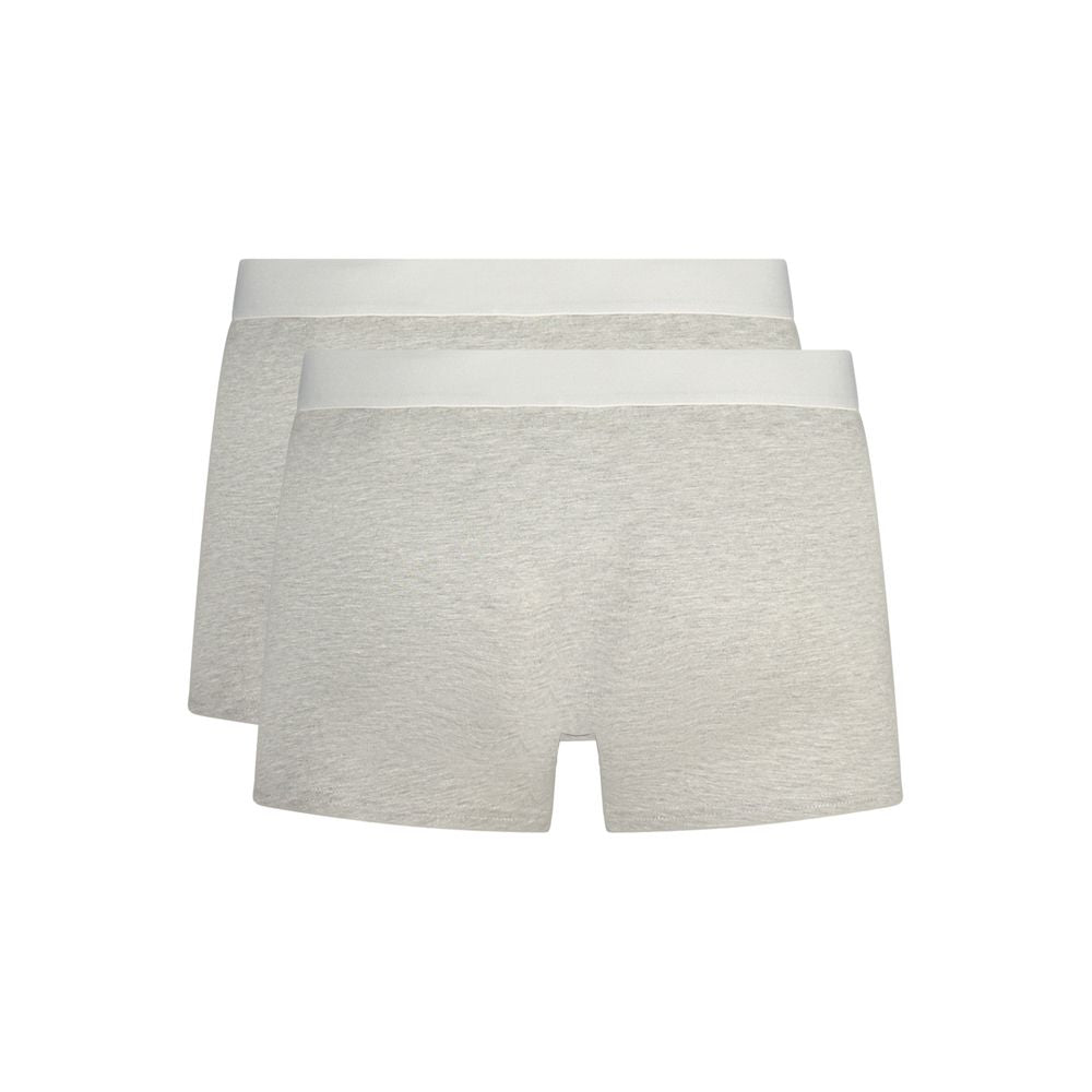 Underwear Boxer Shorts by Trussardi for men in stretch cotton gray & print features an understated silhouette, perfectly capturing the understated essence of the Men's Stretch Cotton Underwear Boxer Shorts design.