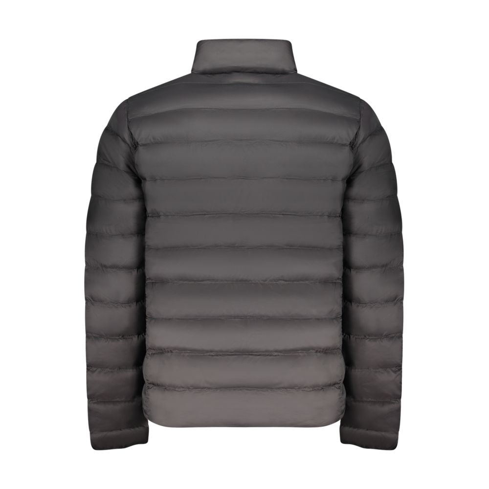 Overcoat by U.S. Grand Polo for men in polyester black presents a luxurious silhouette, showcasing a luxurious and sophisticated lightweight & pockets for a premium, luxurious look.