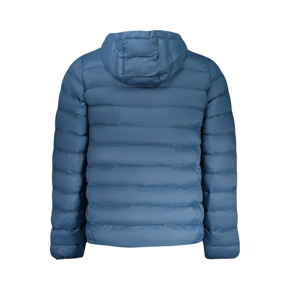 Hooded Puffer Jacket by U.S. Grand Polo for men in polyester blue features a city-ready silhouette, detailed with lightweight, pockets, hooded & insulated and a city-ready .