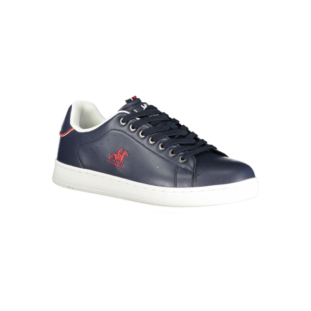 Athletic Sneakers by U.S. Grand Polo for men in polyester & polyurethane blue features an stately silhouette, showcasing the signature athletic style of the Men's Athletic Polyester & Polyurethane Sneakers collection with a truly stately finish.