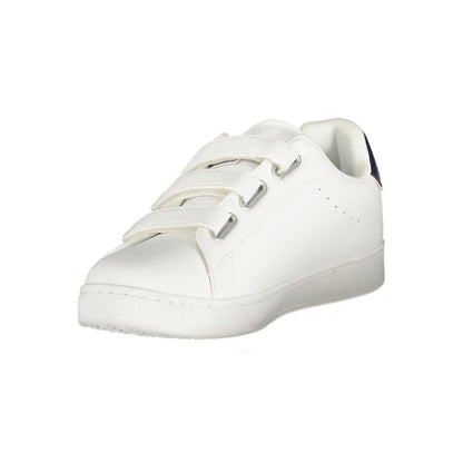 Athletic Sneakers by U.S. Grand Polo for men in polyester & polyurethane white & print features an stately silhouette, showcasing the signature athletic style of the Men's Athletic Polyester & Polyurethane Sneakers collection with a truly stately finish.
