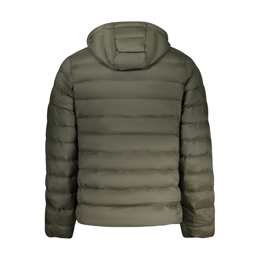 Hooded Windbreaker Jacket by U.S. Grand Polo for men in polyester green features an stylish silhouette, showcasing a sophisticated and performance-driven pockets, hooded & windproof for a premium, stylish look.