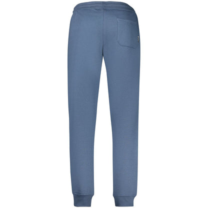 Joggers by U.S. Grand Polo for men in cotton polyester blue & print features an sartorial athletic and long with a cut for a sartorial finish.