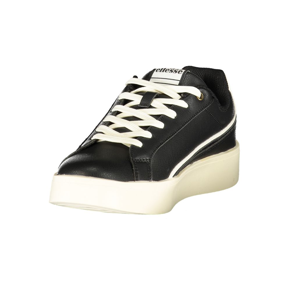 Athletic Sneakers by Ellesse for women in canvas polyurethane & polyester black & white features an stately silhouette, showcasing the signature athletic style of the Women's Athletic Canvas Polyurethane & Polyester Sneakers collection with a truly stately finish.