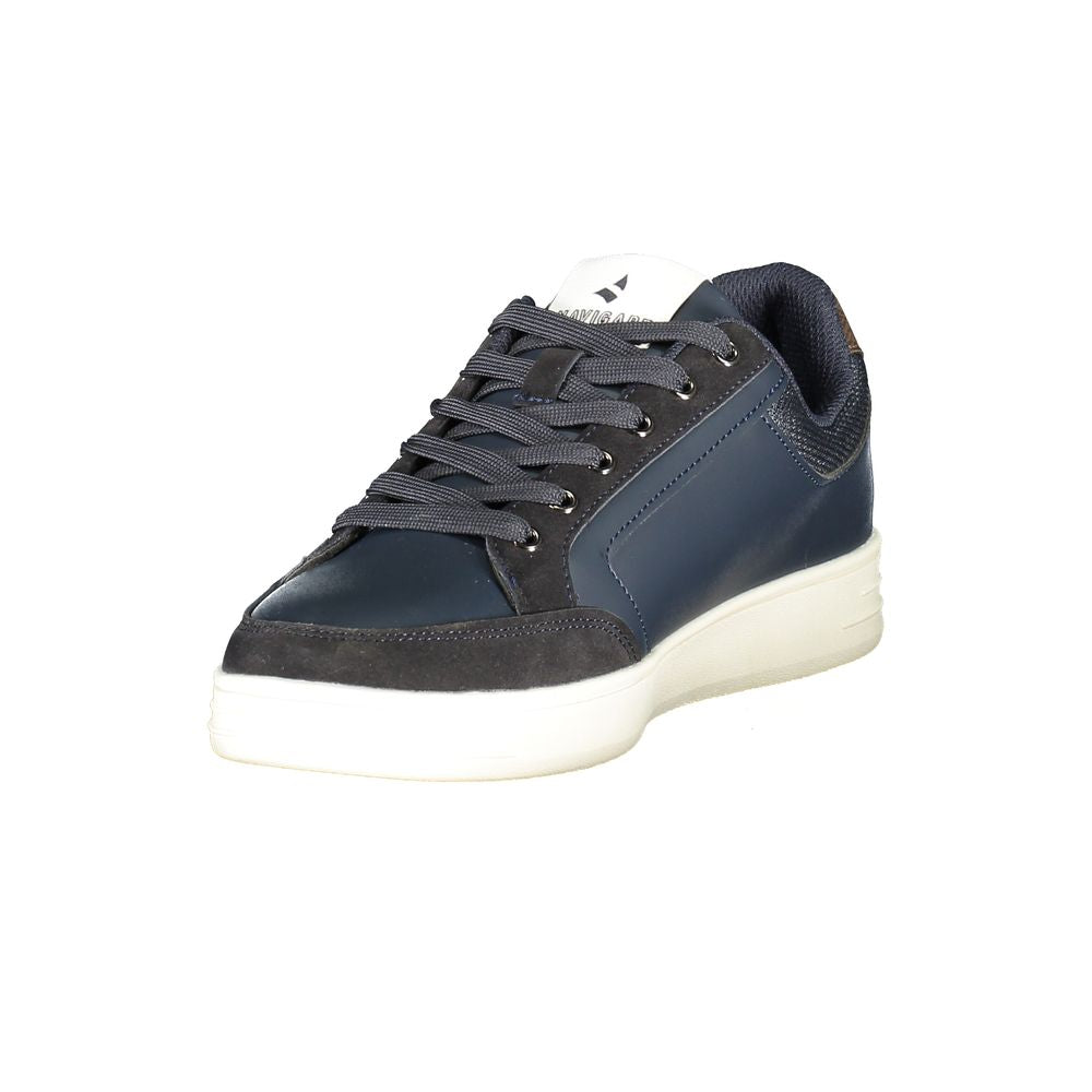 Athletic Sneakers by Navigare for men in polyester & polyurethane blue features an stately silhouette, showcasing the signature athletic style of the Men's Athletic Polyester & Polyurethane Sneakers collection with a truly stately finish.