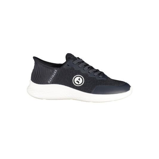 Athletic Sneakers by Navigare for men in polyester & polyurethane blue showcases an impeccable silhouette, defined by an impeccable athletic style design that perfectly captures the essence of the Men's Athletic Polyester & Polyurethane Sneakers.