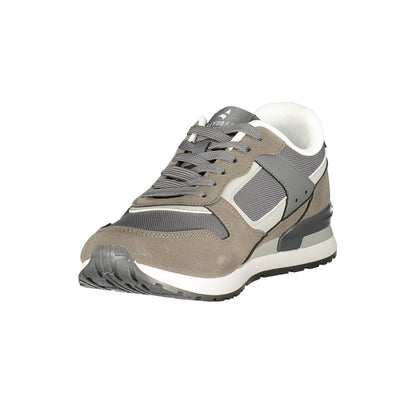 Athletic Sneakers by Navigare for men in polyester & polyurethane gray features an stately silhouette, showcasing the signature athletic style of the Men's Athletic Polyester & Polyurethane Sneakers collection with a truly stately finish.