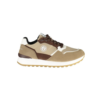Athletic Sneakers by Navigare for men in polyester & polyurethane brown features an architectural silhouette from the Men's Athletic Polyester & Polyurethane Sneakers collection, showcasing a architectural athletic style for a architectural look.