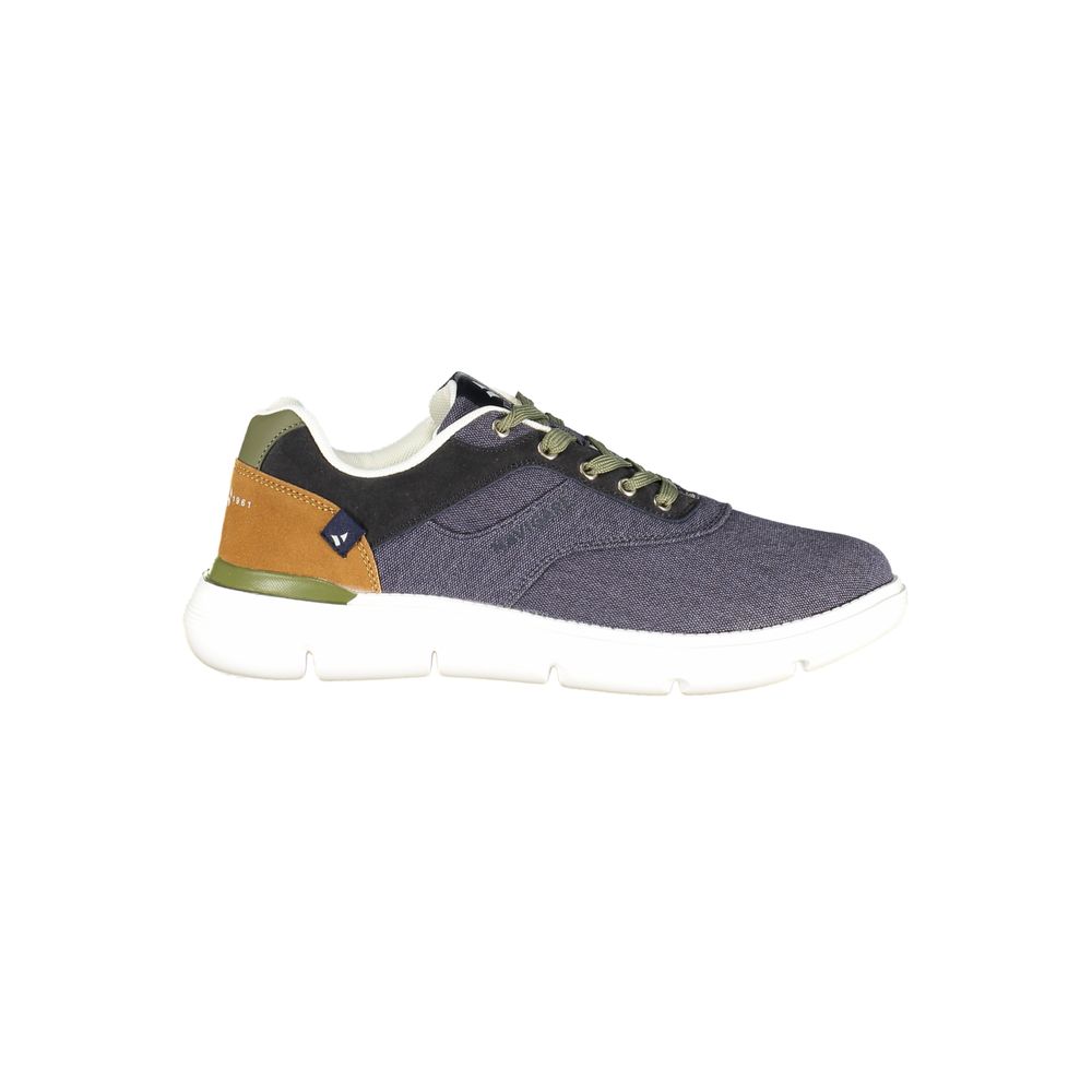 Athletic Sneakers by Navigare for men in polyester & polyurethane blue, brown & green showcases a architectural silhouette, artfully capturing the essence of the Men's Athletic Polyester & Polyurethane Sneakers with its signature architectural athletic style construction.