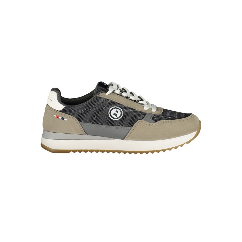 Navigare Men's Athletic Polyester & Polyurethane Sneakers - Gray