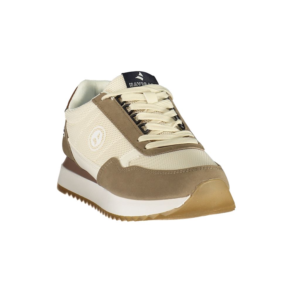 Athletic Sneakers Navigare men polyester & polyurethane beige, brown & print featuring a avant-garde Men's Athletic Polyester & Polyurethane Sneakers design with a avant-garde athletic style for a refined finish.