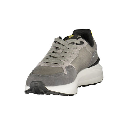 Athletic Sneakers Avirex men polyester polyurethane leather gray & yellow featuring a avant-garde Men's Athletic Polyester Polyurethane Leather Sneakers design with a avant-garde athletic style for a refined finish.