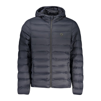 Hooded Windbreaker Jacket by U.S. Grand Polo for men in polyester blue & signature features an enduring silhouette, showcasing technical lightweight, pockets, hooded & windproof and a sophisticated hooded neckline for a truly enduring aesthetic.