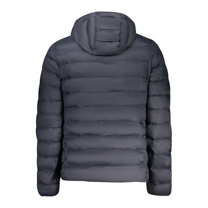 Hooded Windbreaker Jacket by U.S. Grand Polo for men in polyester blue & signature features an stylish silhouette, showcasing a sophisticated and performance-driven lightweight, pockets, hooded & windproof for a premium, stylish look.