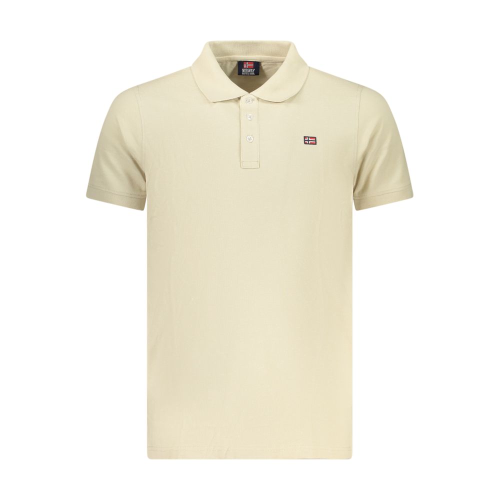 Polo Shirt by Norway 1963 for men in cotton beige presents a distinguished silhouette, showcasing a sophisticated and distinguished for a truly distinguished finish.