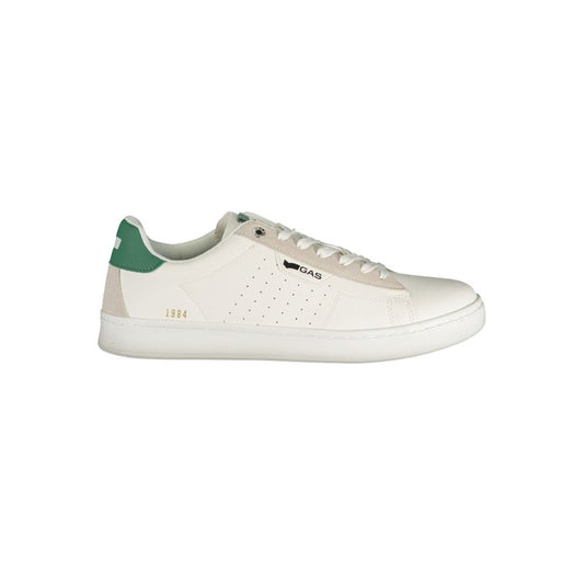 Sneakers by Gas for men in polyester & polyurethane white features a sumptuous design, perfectly showcasing the sumptuous low-top style of this Crisp Men's Low-Top Polyester & Polyurethane Sneakers.