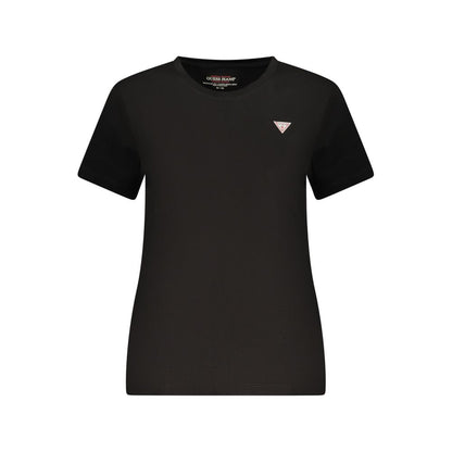 T-Shirt by Guess Jeans for women in stretch denim cotton black features an edgy silhouette, meticulously detailed with a sophisticated and for a truly edgy finish.