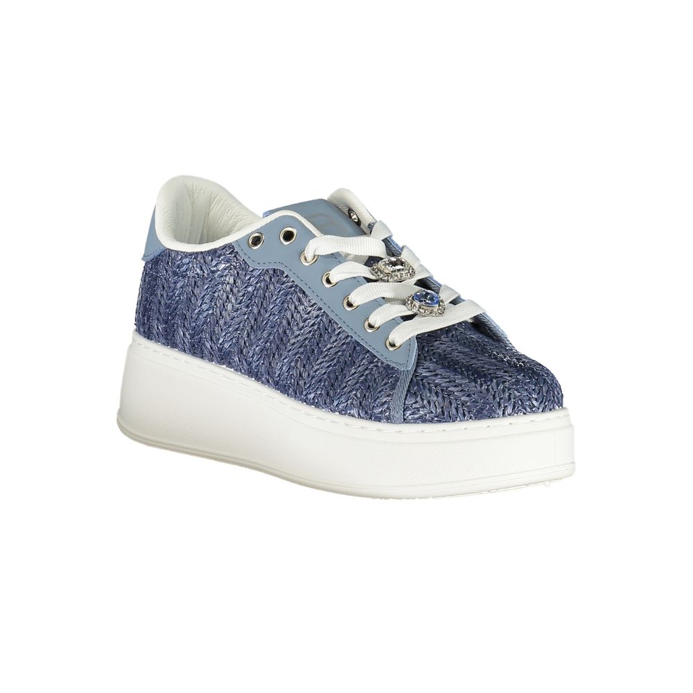 Sneakers by Laura Biagiotti for women in polyester & polyurethane blue features an opulent silhouette from the Women's Fashion Polyester & Polyurethane Sneakers collection, showcasing a signature fashion style with an opulent finish.