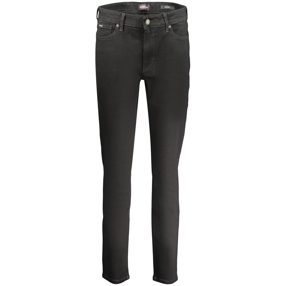 Jeans by Guess Jeans for women in stretch denim cotton black features an refined tailoring silhouette, showcasing a premium straight-leg & slim with a and long cut for a refined tailoring look.
