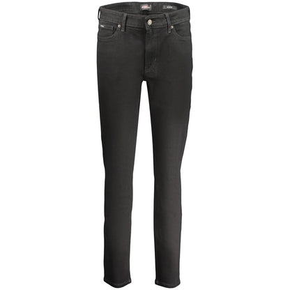 Jeans by Guess Jeans for women in stretch denim cotton black features an refined tailoring silhouette, showcasing a premium straight-leg & slim with a and long cut for a refined tailoring look.