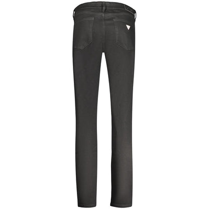 Jeans by Guess Jeans for women in stretch denim cotton black presents a refined pantology silhouette, artfully defined by a refined pantology straight-leg & slim, long, and a sophisticated .