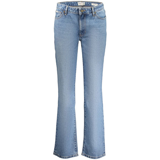 Jeans by Guess Jeans for women in stretch denim cotton azzurro features an refined tailoring silhouette, showcasing a premium flared with a and long cut for a refined tailoring look.