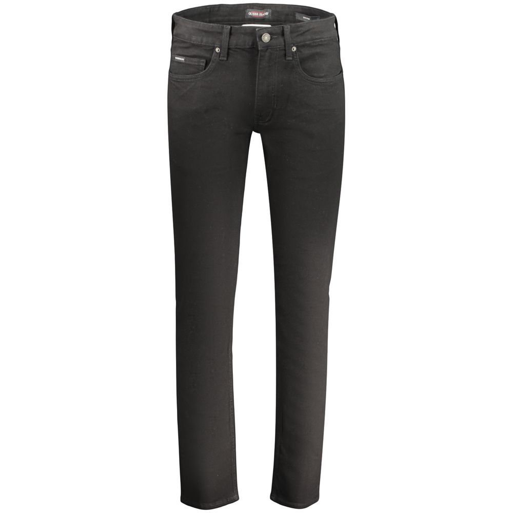 Jeans by Guess Jeans for men in stretch denim cotton black presents a refined pantology silhouette, artfully defined by a refined pantology skinny, long, and a sophisticated .