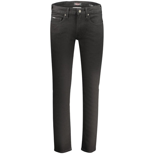 Jeans by Guess Jeans for men in stretch denim cotton black presents a refined pantology silhouette, artfully defined by a refined pantology skinny, long, and a sophisticated .