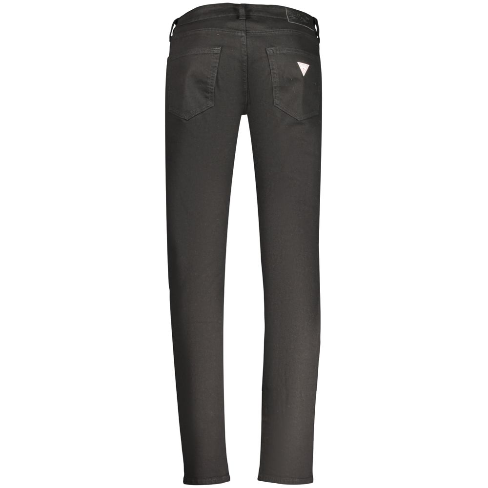 Jeans by Guess Jeans for men in stretch denim cotton black features an sophisticated and skinny with a precise long, creating a sophisticated and sophisticated silhouette.
