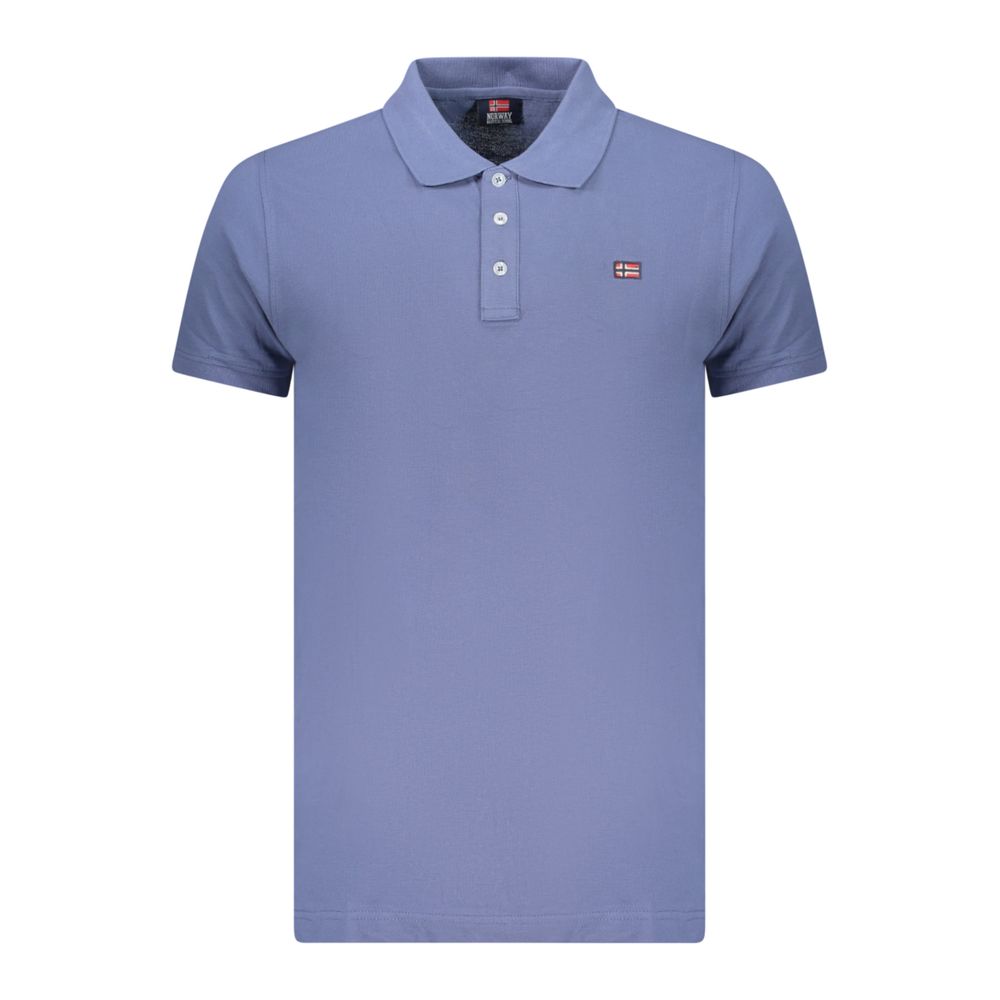 Polo Shirt by Norway 1963 for men in cotton blue presents a sleek silhouette, featuring a refined and for a sleek finish.