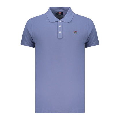 Polo Shirt by Norway 1963 for men in cotton blue presents a sleek silhouette, featuring a refined and for a sleek finish.