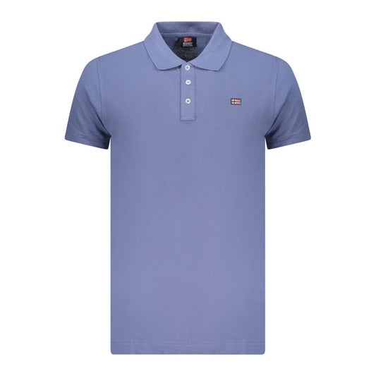 Polo Shirt by Norway 1963 for men in cotton blue presents a sleek silhouette, featuring a refined and for a sleek finish.