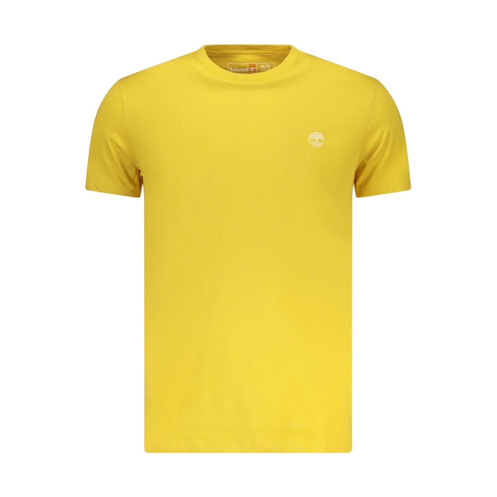 T-Shirt by Timberland for men in cotton yellow showcases a fashionable silhouette, elegantly detailed with a fashionable and for a sophisticated, high-fashion look.