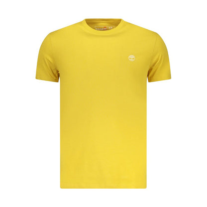 T-Shirt by Timberland for men in cotton yellow showcases a fashionable silhouette, elegantly detailed with a fashionable and for a sophisticated, high-fashion look.