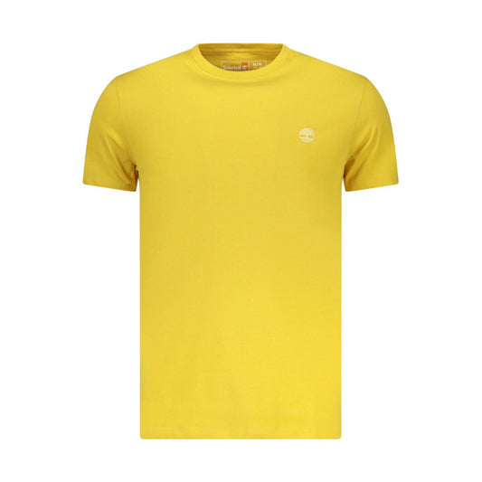 T-Shirt by Timberland for men in cotton yellow showcases a fashionable silhouette, elegantly detailed with a fashionable and for a sophisticated, high-fashion look.
