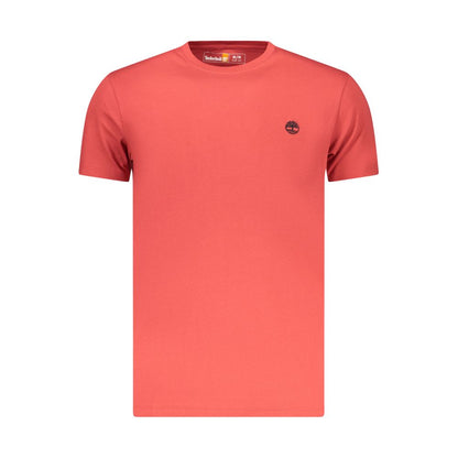 T-Shirt by Timberland for men in cotton red showcases a dramatic silhouette, elegantly detailed with a dramatic and for a truly dramatic finish.