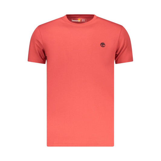 T-Shirt by Timberland for men in cotton red showcases a dramatic silhouette, elegantly detailed with a dramatic and for a truly dramatic finish.