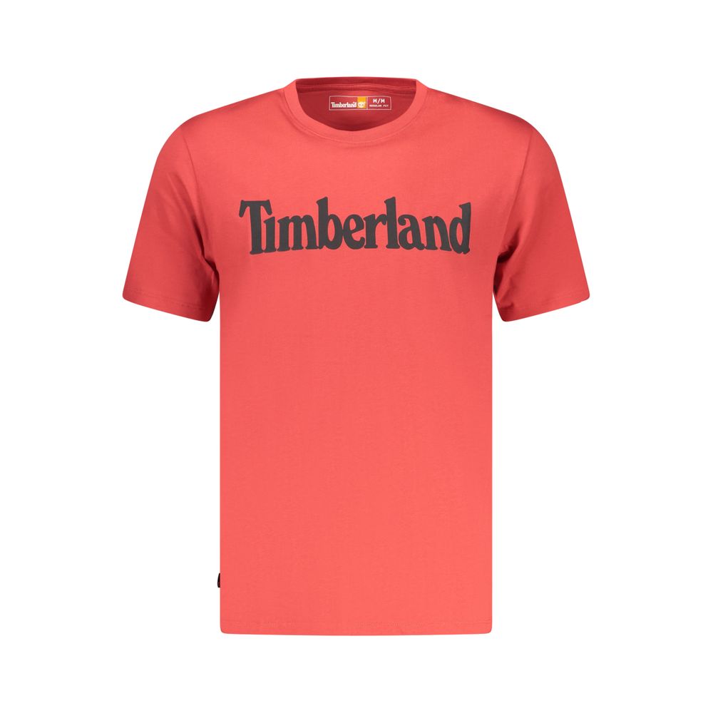 T-Shirt by Timberland for men in cotton red features an on trend silhouette, perfectly showcasing a on trend and for an elevated aesthetic.