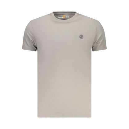 T-Shirt by Timberland for men in organic cotton gray features an on trend silhouette, perfectly showcasing a on trend and crew neckline for an elevated aesthetic.