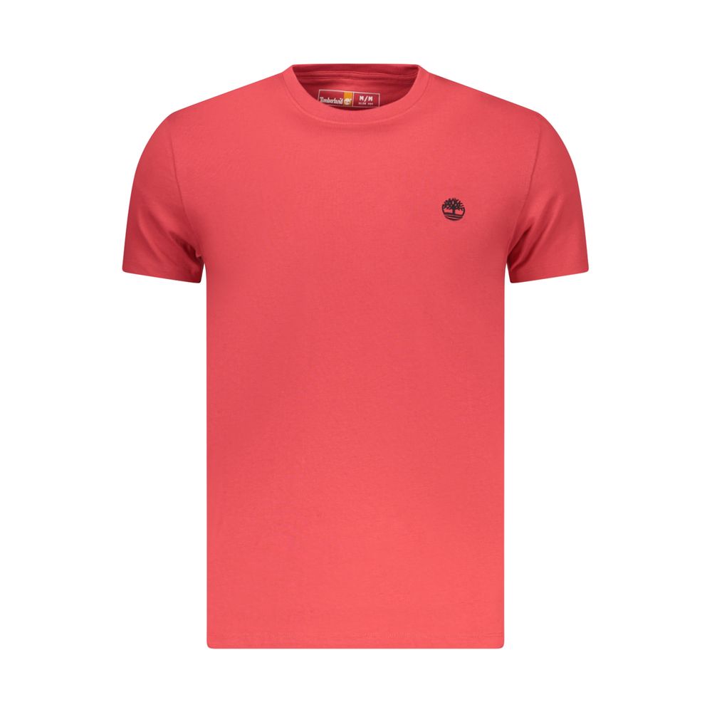 T-Shirt by Timberland for men in cotton red showcases a fashionable silhouette, elegantly detailed with a fashionable and for a sophisticated, high-fashion look.