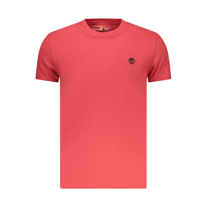 T-Shirt by Timberland for men in cotton red showcases a fashionable silhouette, elegantly detailed with a fashionable and for a sophisticated, high-fashion look.