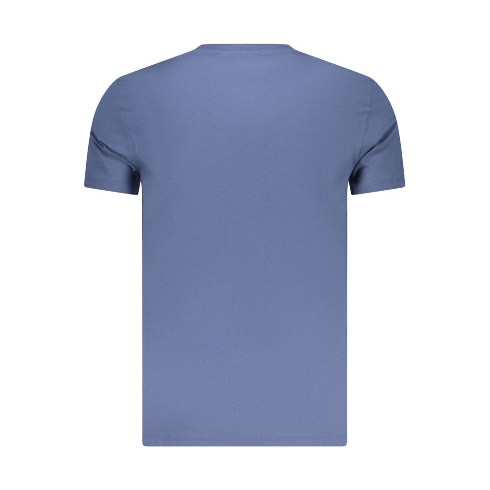 T-Shirt by Timberland for men in cotton blue features a plush silhouette, showcasing a sophisticated and for a truly plush finish.