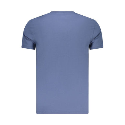 T-Shirt by Timberland for men in cotton blue features a plush silhouette, showcasing a sophisticated and for a truly plush finish.
