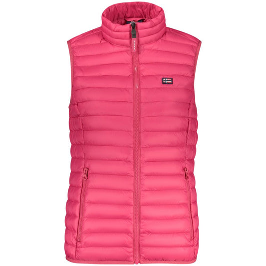 Vest by Norway 1963 for women in polyamide pink showcases a utilitarian silhouette, artfully incorporating and a utilitarian for a truly utilitarian finish.