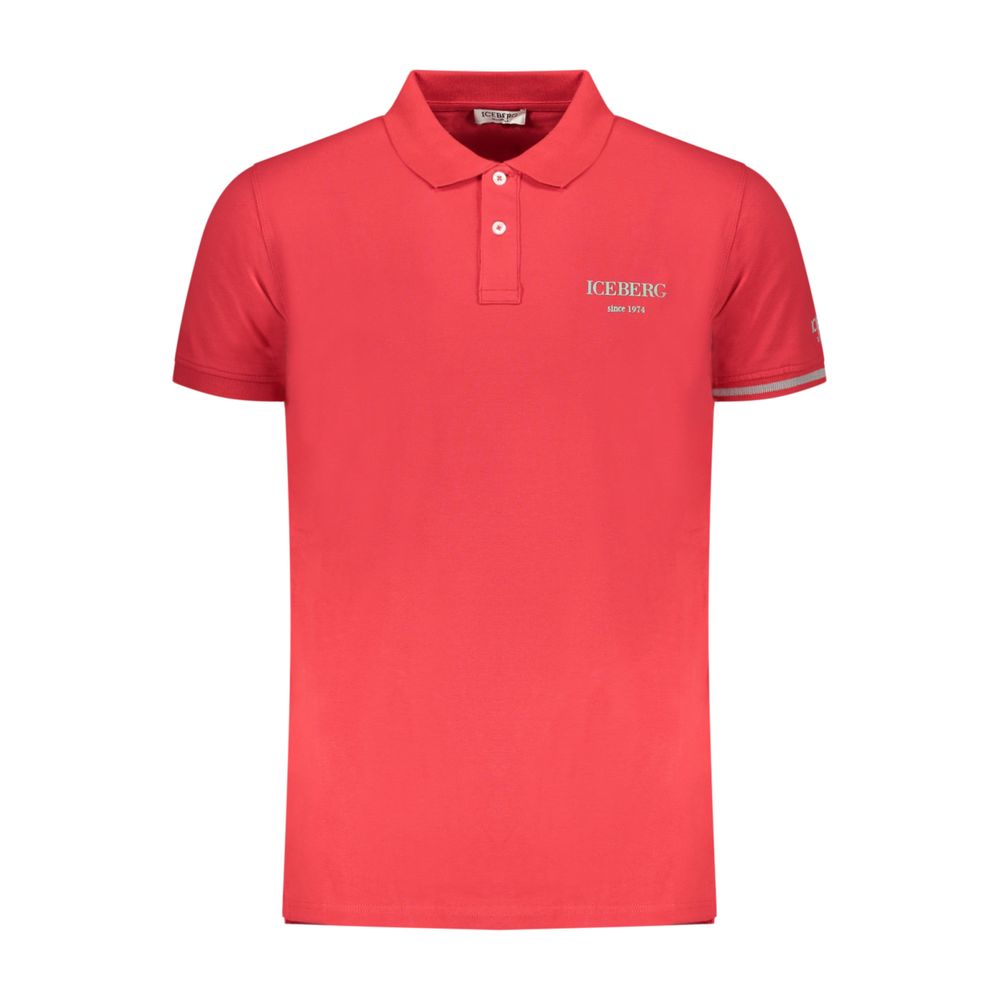 This Polo Shirt by Iceberg for men in stretch cotton red & print presents a flawless silhouette, showcasing flawless detailing and a refined for a truly flawless aesthetic.