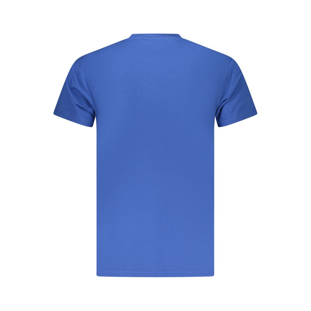 T-Shirt by Iceberg for men in stretch cotton blue showcases a chic silhouette, artfully detailed with a chic and for a chic finish.