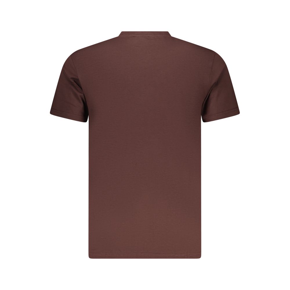 T-Shirt by Iceberg for men in stretch cotton brown & print features an edgy silhouette, meticulously detailed with a sophisticated and for a truly edgy finish.
