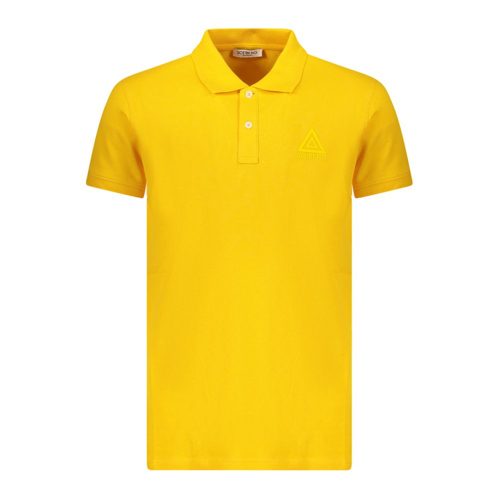 Polo Shirt by Iceberg for men in stretch cotton yellow features a eye catching silhouette, showcasing a refined and for a eye catching finish.